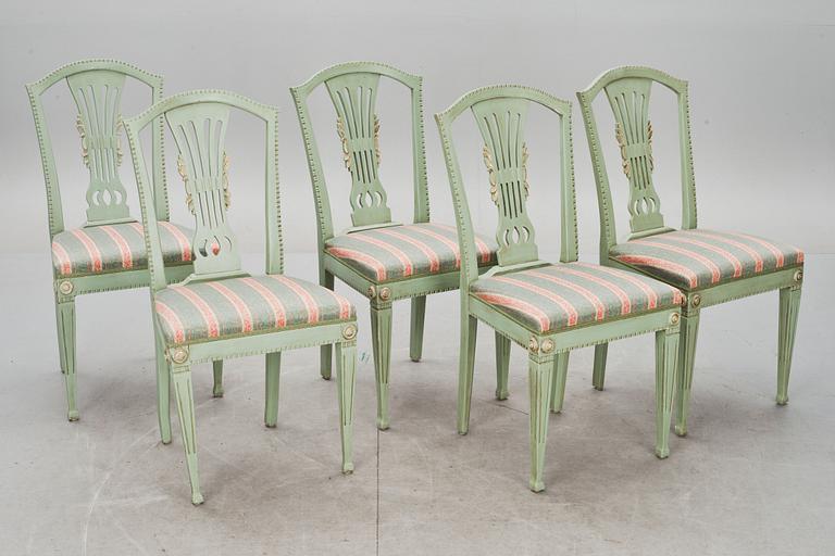 STOLAR, 10 st, gustaviansk stil, 1900-talets senare del.