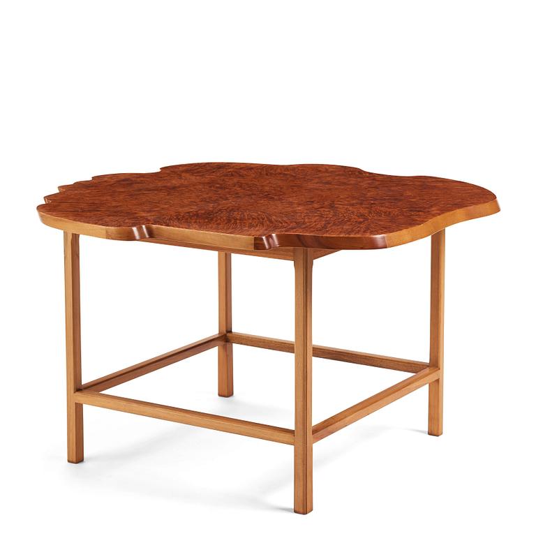 Josef Frank, a burled wood veneered top table, Svenskt Tenn, Sweden 1950s, model 1057.