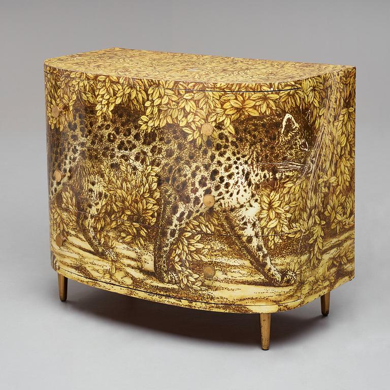 Piero Fornasetti, byrå, "Leopardo", Ateliers Fornasetti,  Milano, 1950-60-tal.