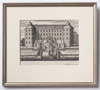 Four Swedish 19th century engravings from "Suecia Antiqua et Hodierna".