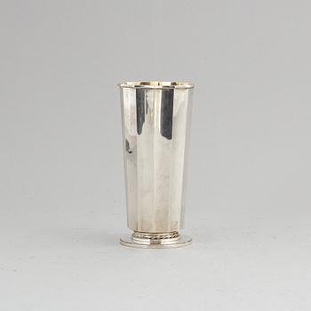 A silver Borgila vase.