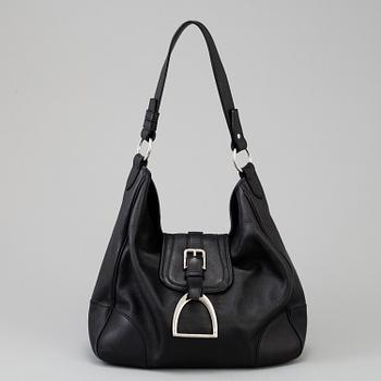 A leather handbag by Ralph Lauren.