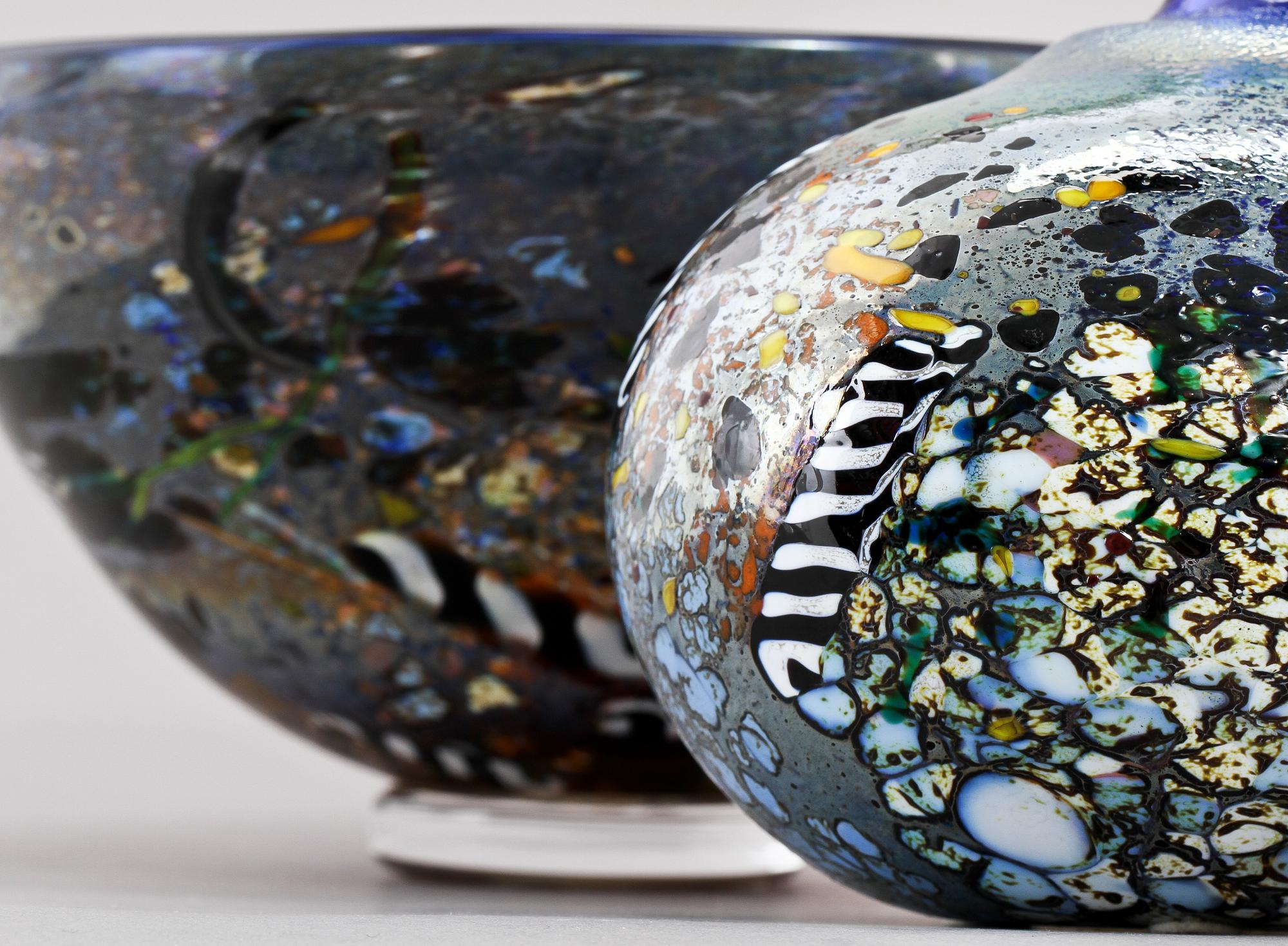 SKÅL samt VAS, glas, Bertil Vallien, Kosta Boda Atelier.