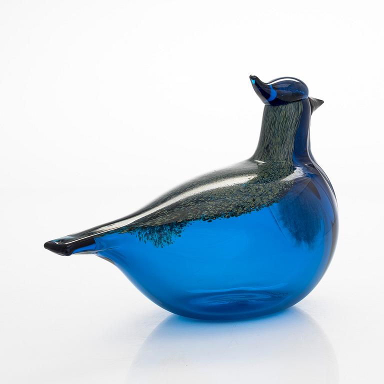 Oiva Toikka, glasfågel, "Blue Jay", signerad O. Toikka Nuutajärvi 1999.