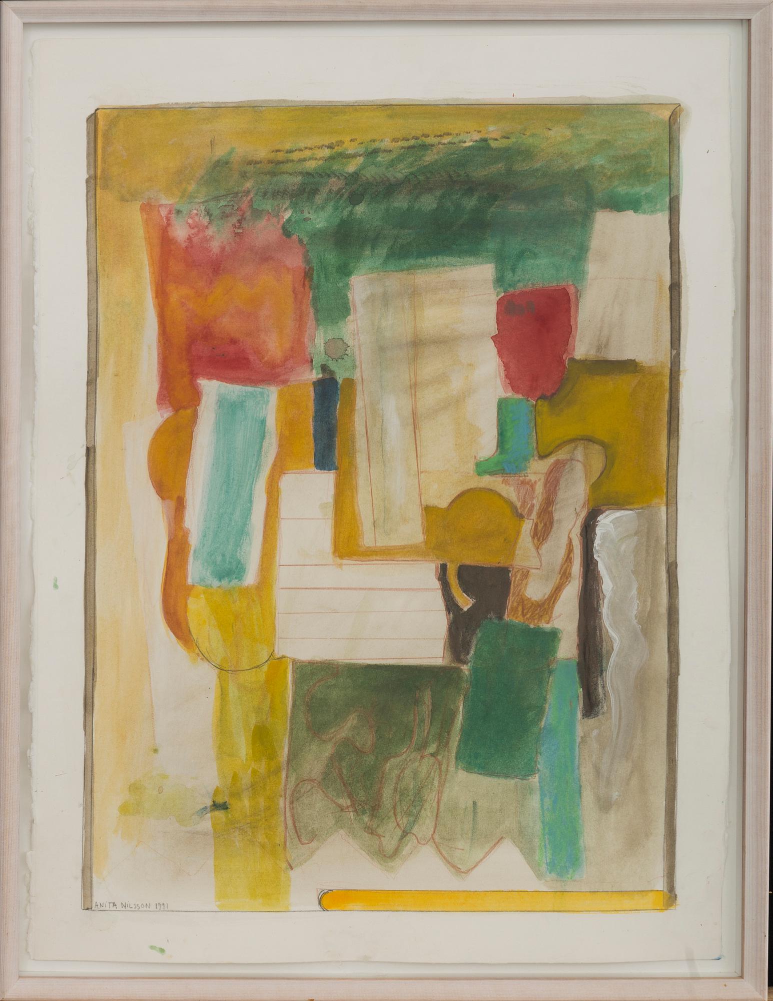 ANITA NILSSON BILLGREN, mixed media signed and dated 1991.