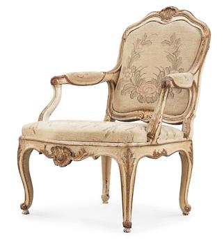 424. A Swedish Rococo 18th century armchair.