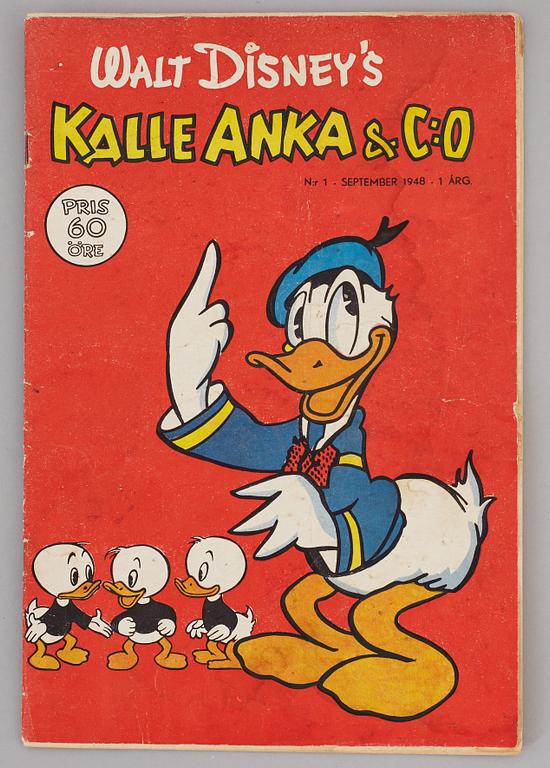 KALLE ANKA, serietidning, nr 1, 1948.