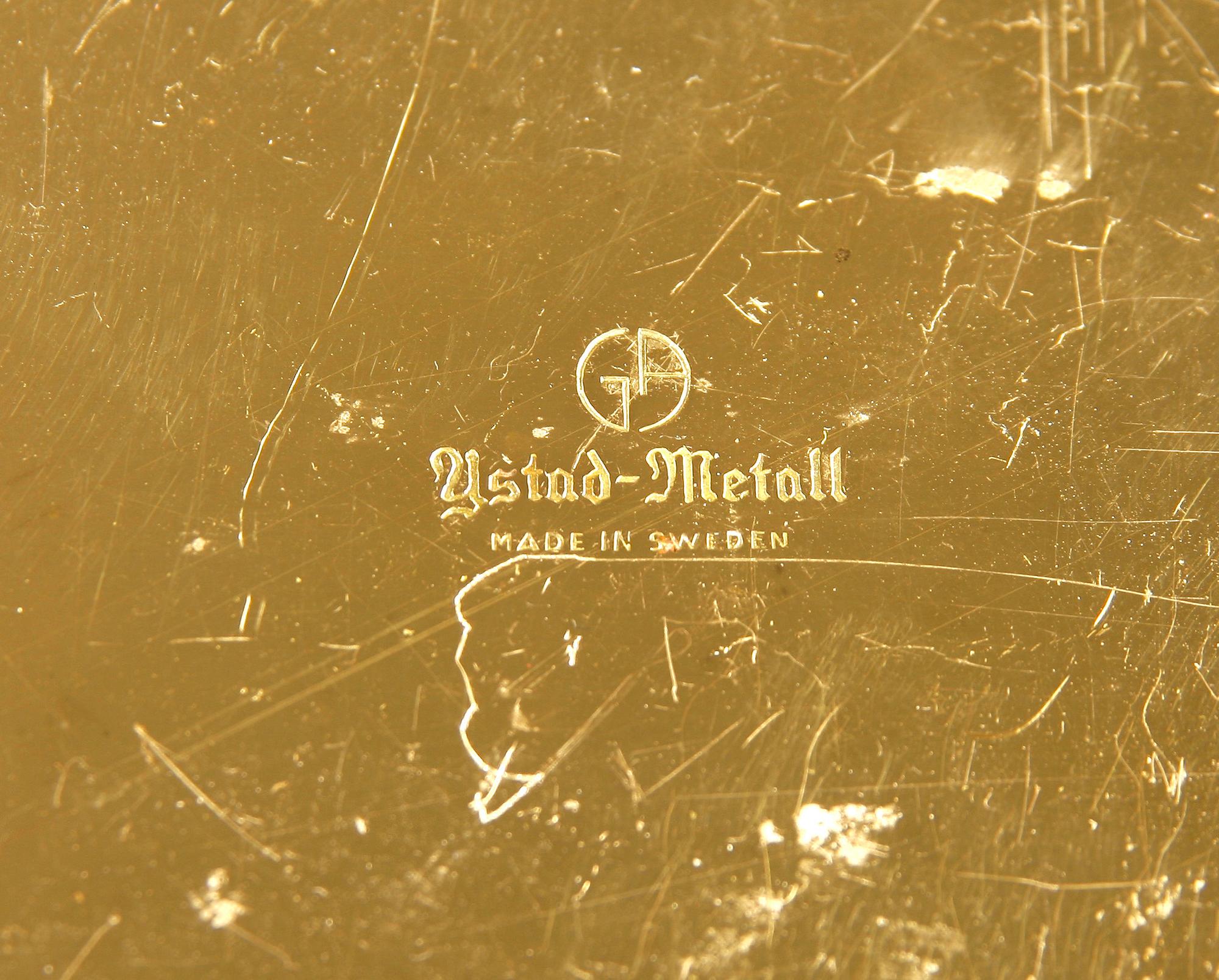 LJUSSTAKAR, ett par, mässing, Gunnar Ander, Ystad Metall.