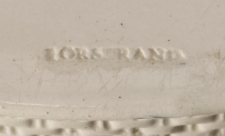 GALLERSKÅL MED FAT, flintgods, Rörstrand, 1800-tal.