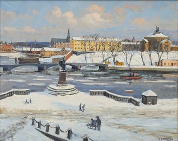 Gunnar Zetterström, Vy mot Skeppsholmen.