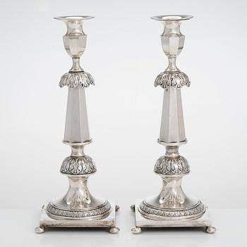 A pair of silver candlesticks, Kultateollisuus, Turku 1967.