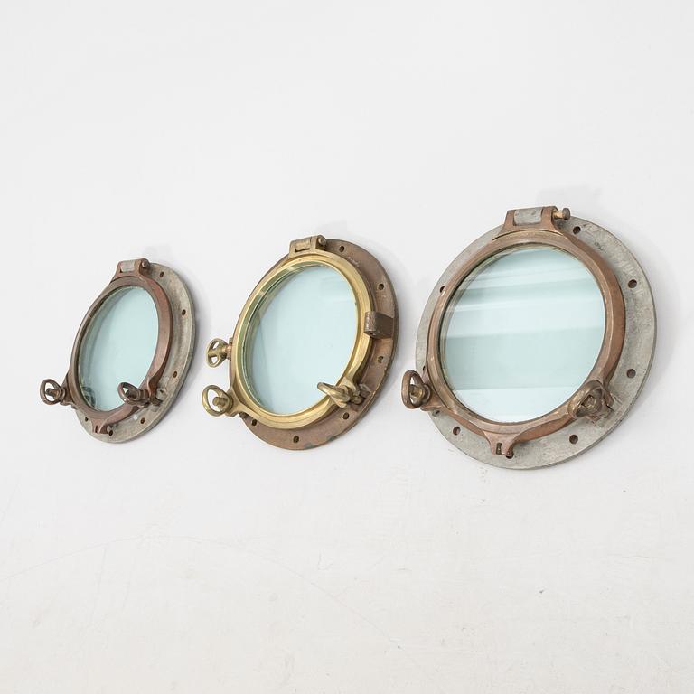 Fartygsventiler 3 st troligen England 1900-tal.