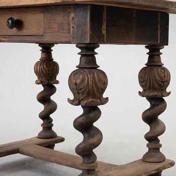 A table, partially Baroque, 19th century with earlier parts.