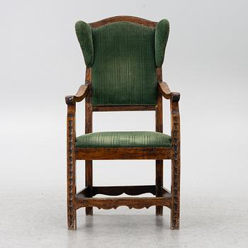 Wingback armchair, 18th century.