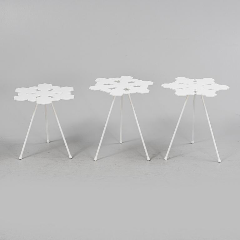 Claesson Koivisto Rune, side table, set of 3, "Snowflake", OFFECCT, 21st century.
