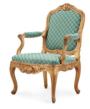 425. A Swedish Rococo 18th century armchair.