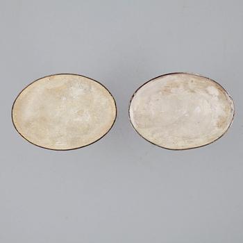 LJUSSTAKAR, ett par, silver, empire, Georg Henrik Åkerberg, Växjö, 1825.