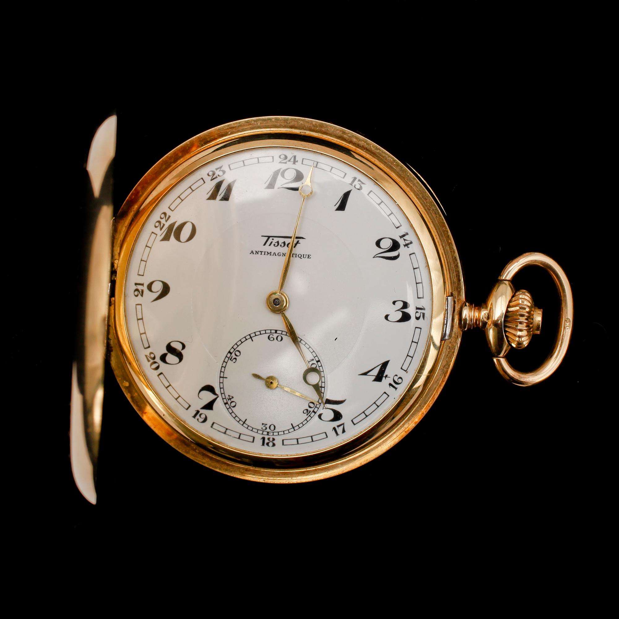 FICKUR, 14 k guld Boliden, Tissot Antimagnetique.