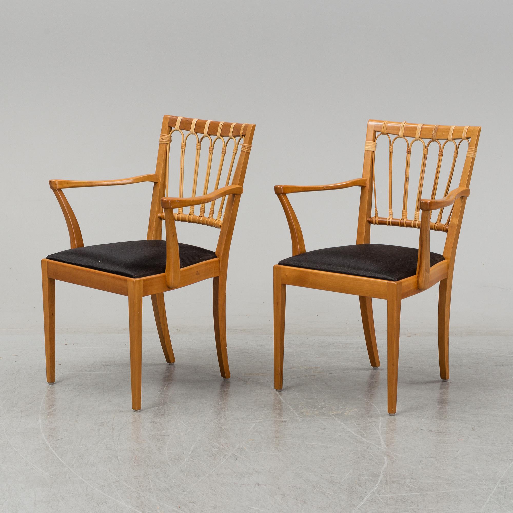JOSEF FRANK, a pair of chairs, model 1165, Svenskt Tenn, Sweden.