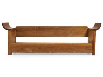 11. An Axel Einar Hjorth stained pine sofa 'Sandhamn', Nordiska Kompaniet 1933.