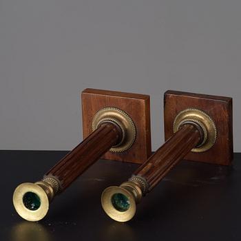 A pair of late Gustavian late 18th century candlesticks.
