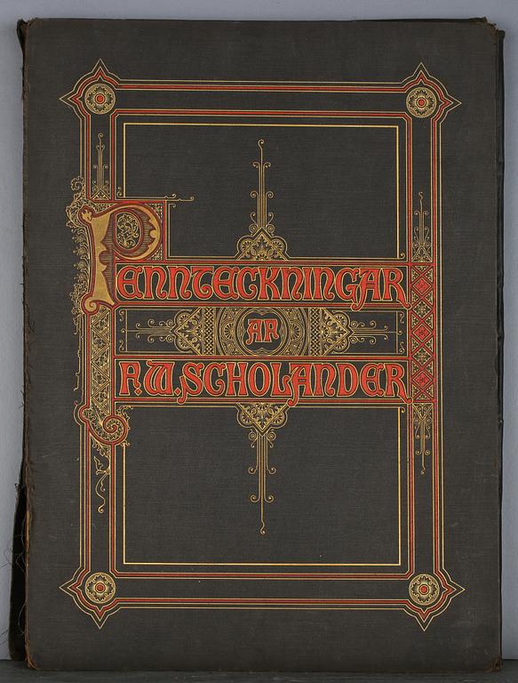 FREDRIK WILHELM SCHOLANDER, mapp med 24 grafiska blad, fösta och andra samlingen.