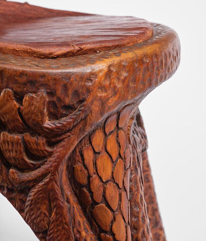 Knut Fjaestad, stabbestol, jugend, Sverige, 1915.