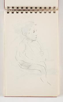 Lotte Laserstein, 10 små skissblock med teckningar.