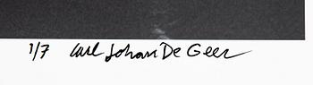 Carl Johan De Geer, photo, signed 1/7.