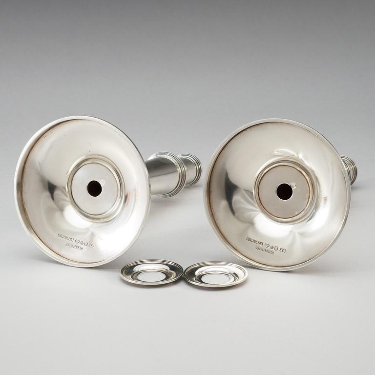 ATELIER BORGILA, ljusstakar, ett par, Stockholm 1948, sterling.