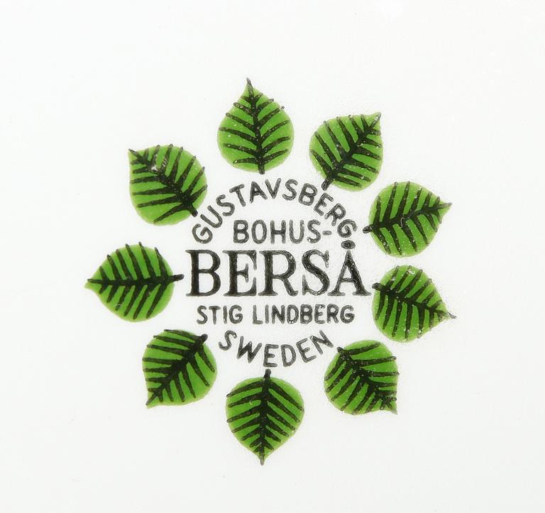 SERVISDELAR, 15 delar, flintgods, "Berså", Stig Lindberg, Gustavsberg.