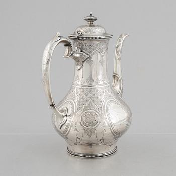 Edward & John Barnard, a sterling silver coffee pot, London, England 1862.