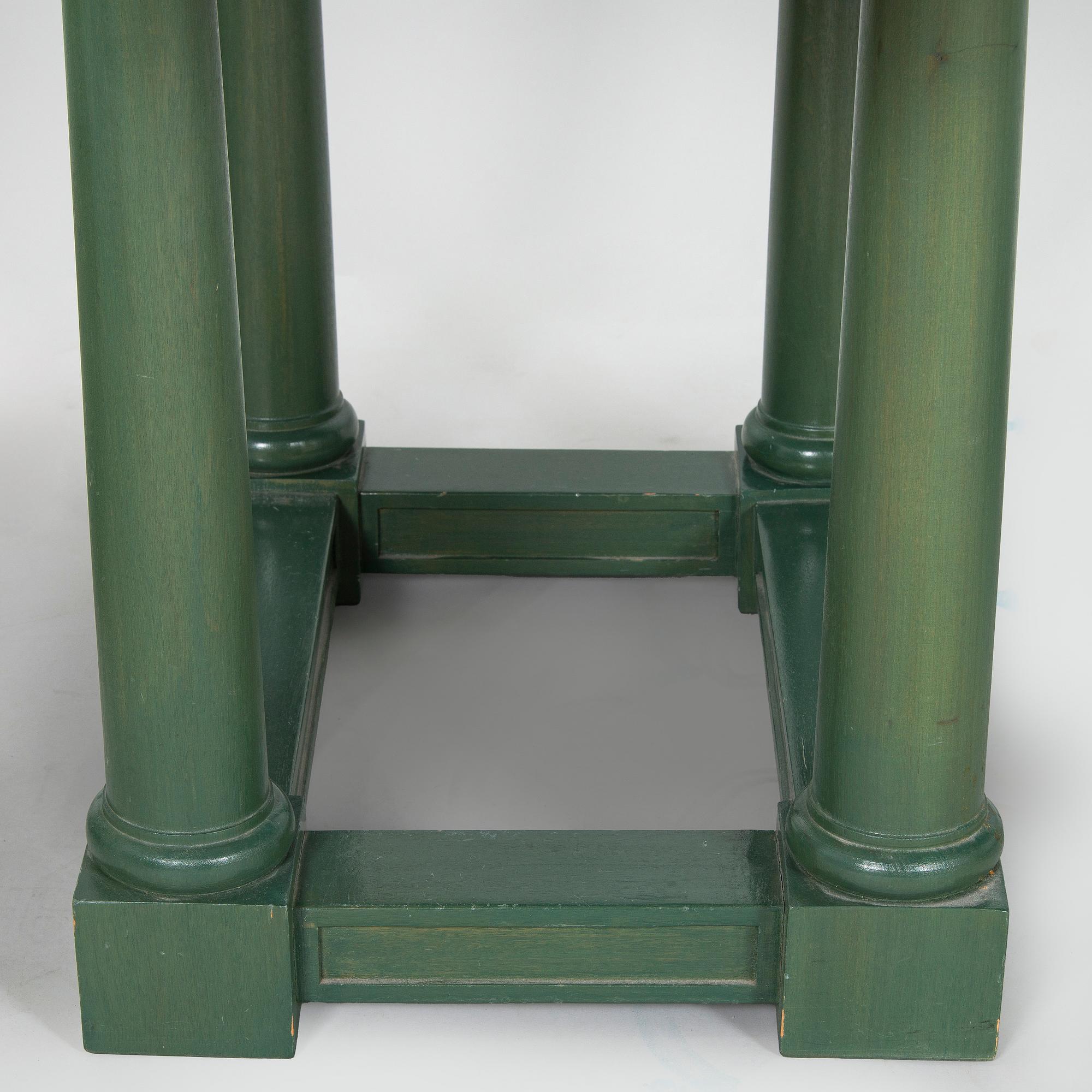 Desk/side table, a chair and a chest of drawers, last quarter of the 20th century.