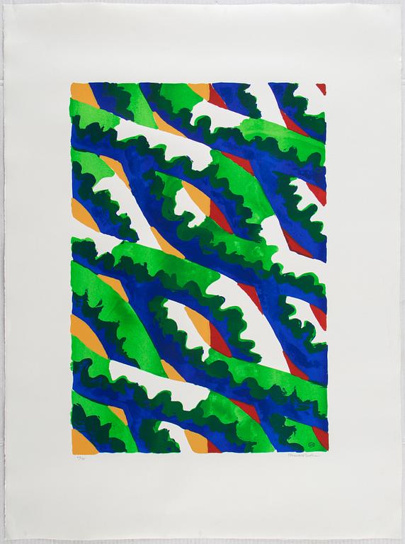 Lennart Rodhe, silkscreen in colours, 1976, signed 67/75.