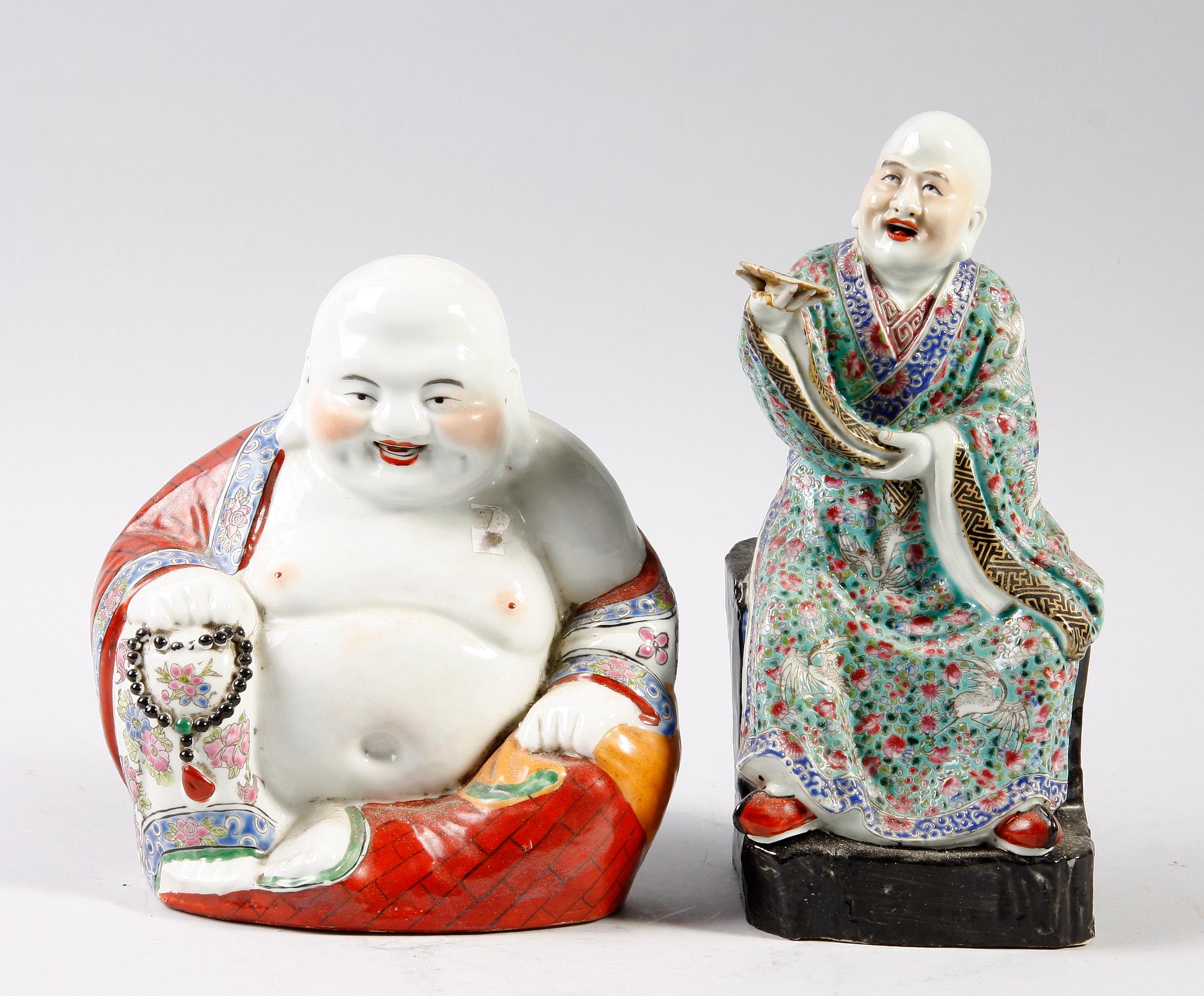 FIGURINER, 2 st, porslin, Kina, 1900-tal.
