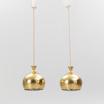 Helge Zimdal, two "Löken" ceiling lamps, 1970's.