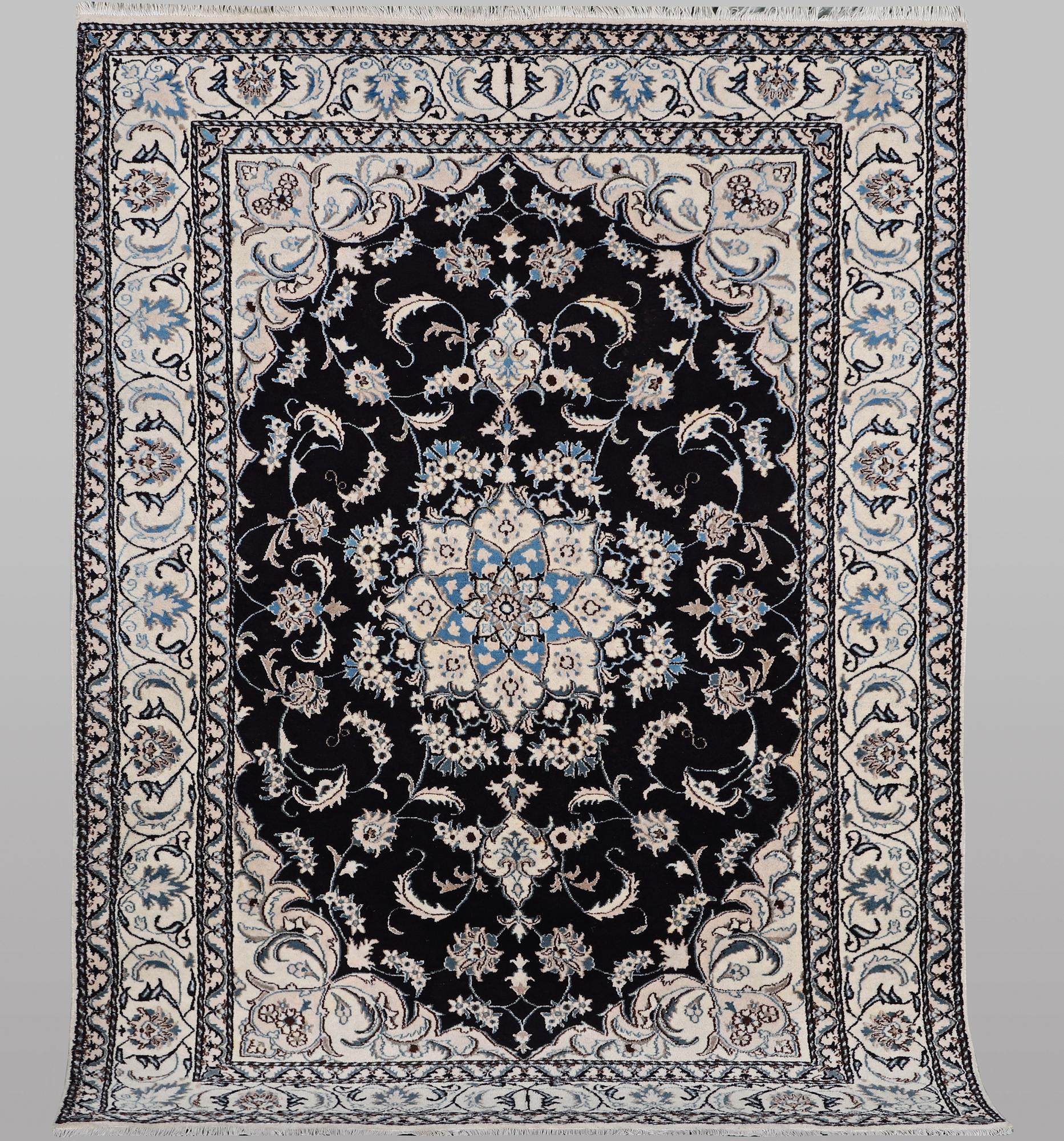 A carpet, Nain, part silk, ca 9 laa, ca 290 x 194 cm.