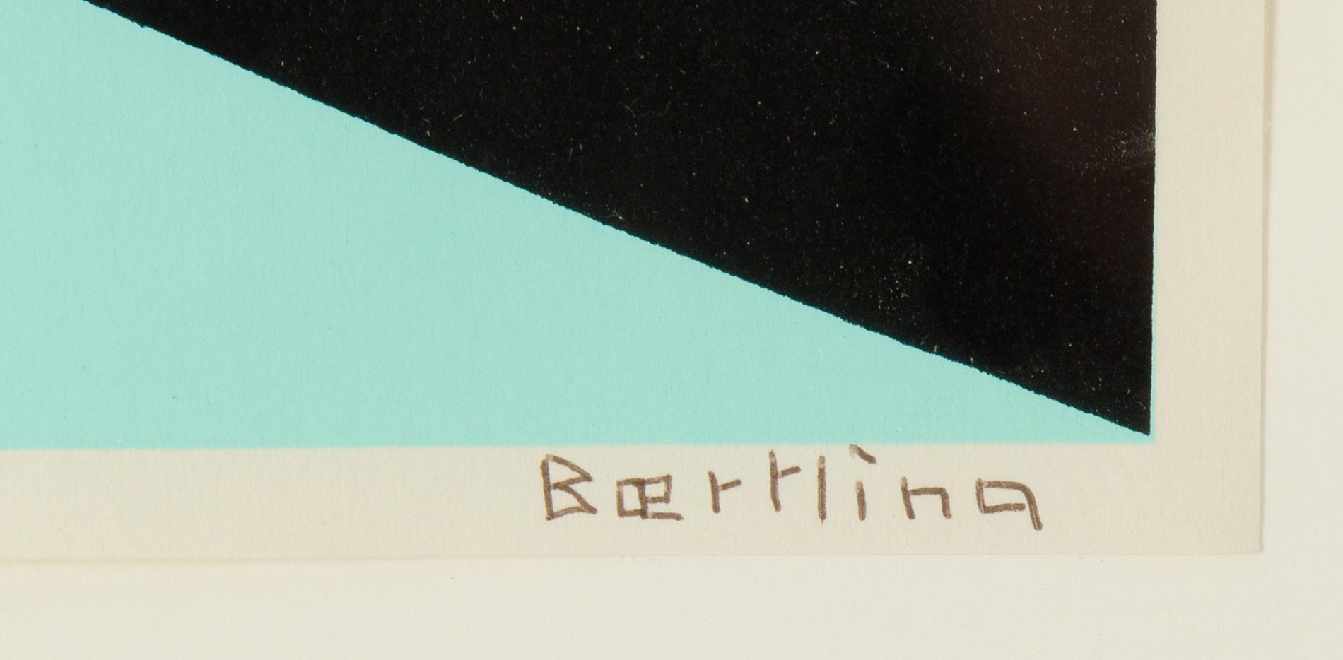Olle Baertling, silkscreen in colours, 1954-68, signed 54/300.