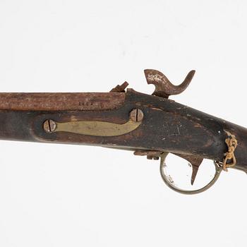 A Swedish percussion rifle, navy pattern 1845.