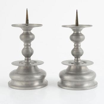 A pair of pewter candlesticks, Firma Svenskt Tenn, 1932-34.