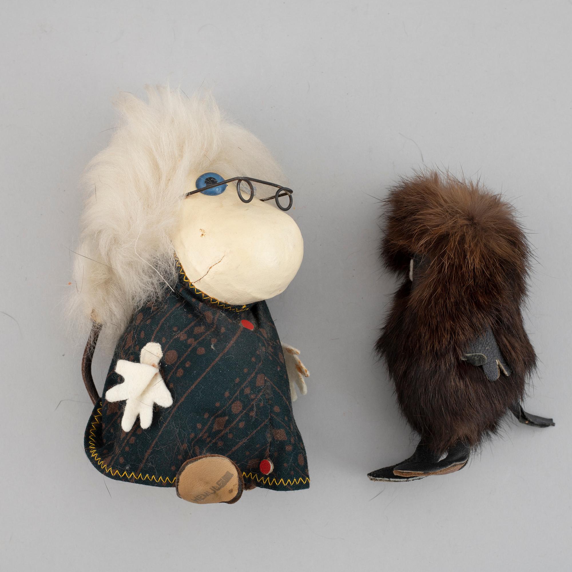 ATELIER FAUNI, muminfigurer 10 st, Finland, ca 1950-60-tal.