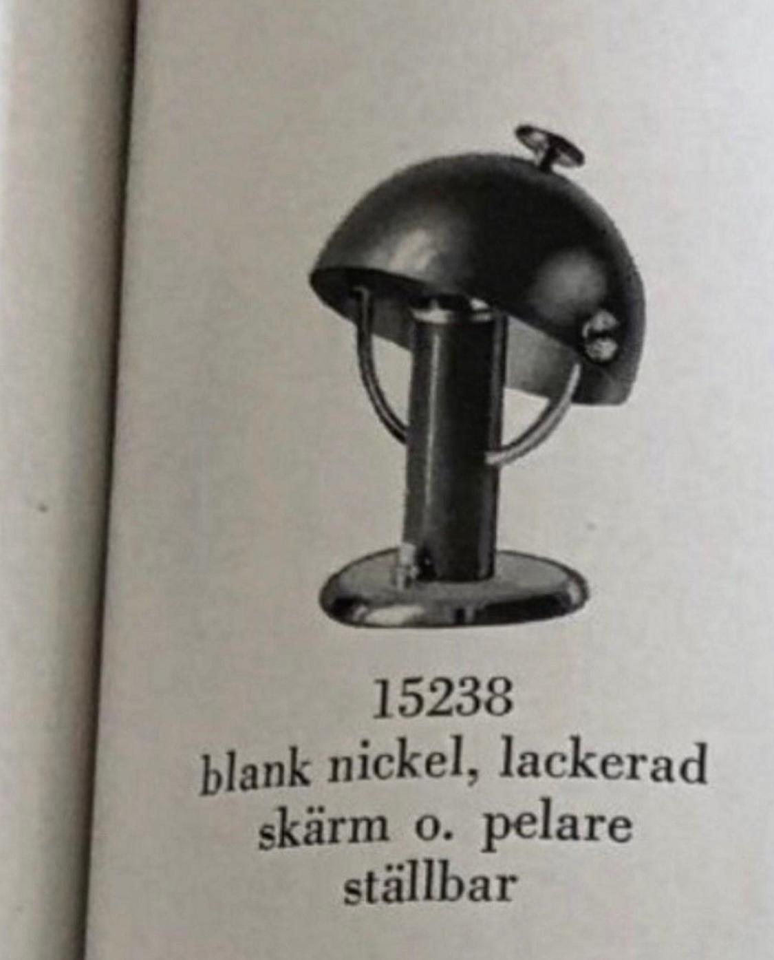 Harald Notini, a table lamp model "15238", Arvid Böhlmarks Lampfabrik, Stockholm 1930s-40s.