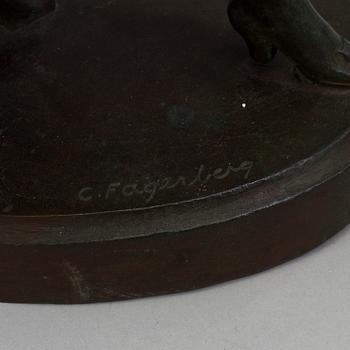 CARL FAGERBERG, a bronze sculpture, signed.