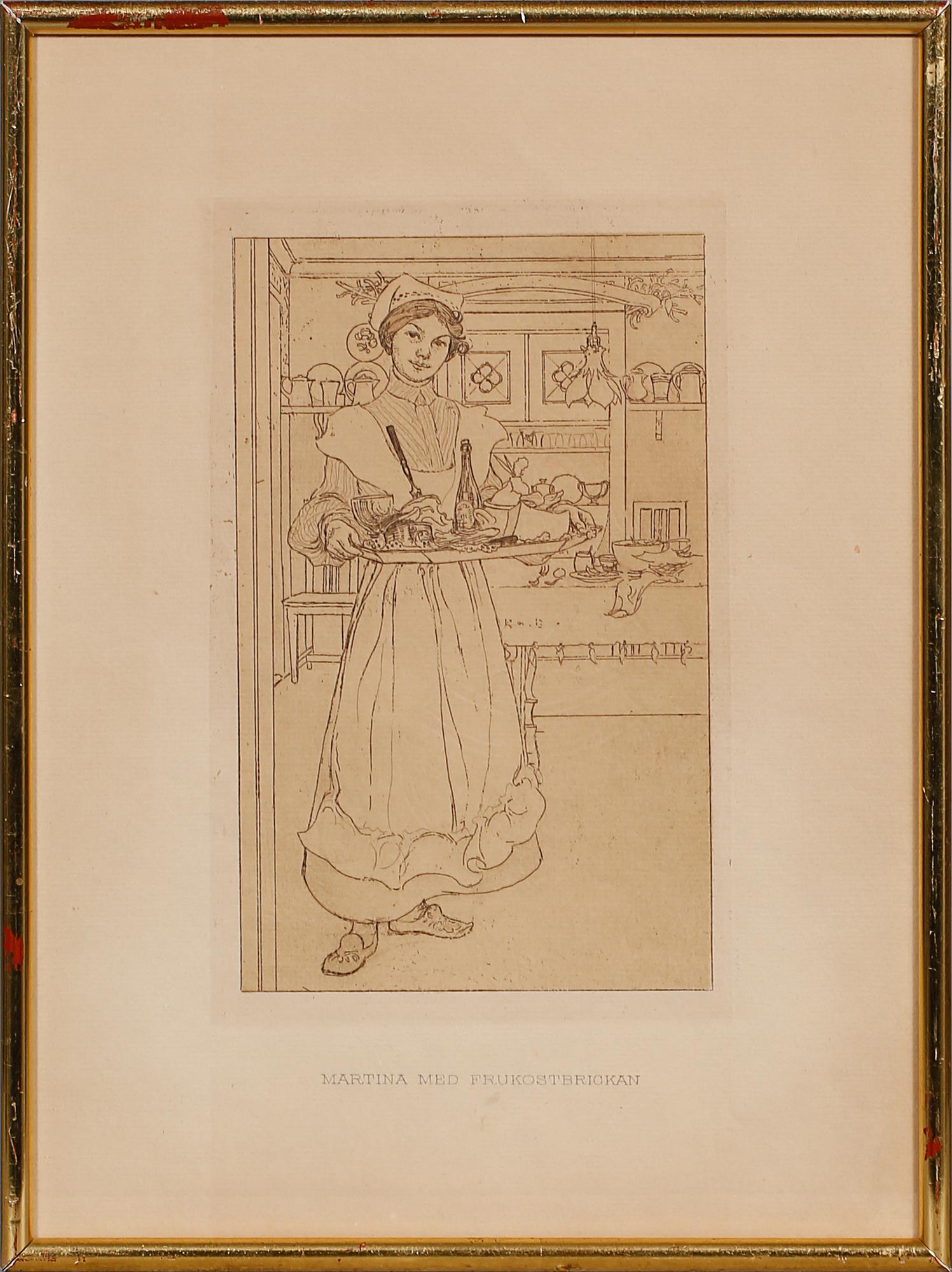 CARL LARSSON, 6 st, etsningar, osignerade.