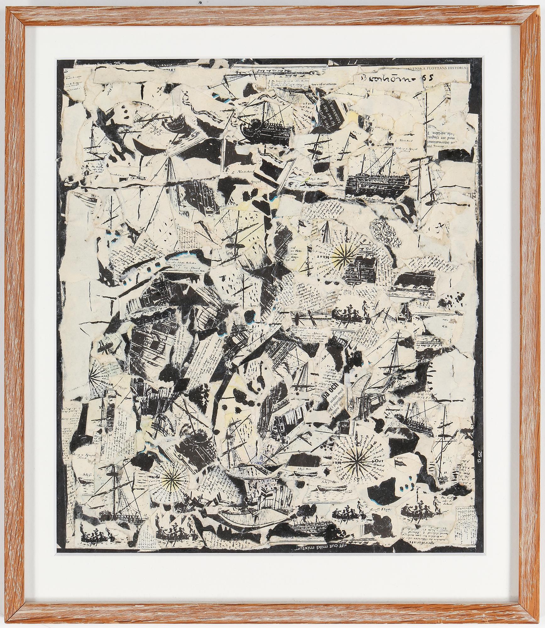 HARRY BOOSTRÖM, collage, signerad och daterad -65.