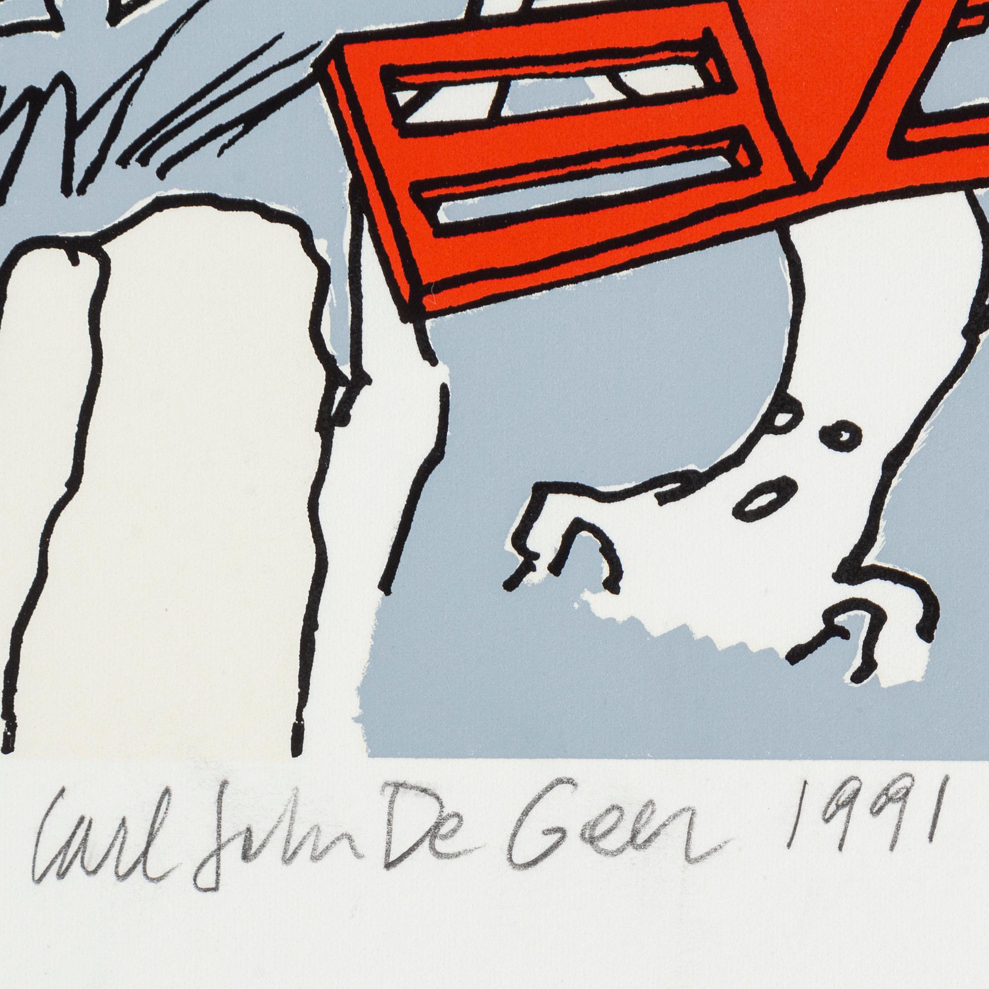 CARL JOHAN DE GEER, färglitografi, 1991, signerad 143/150.