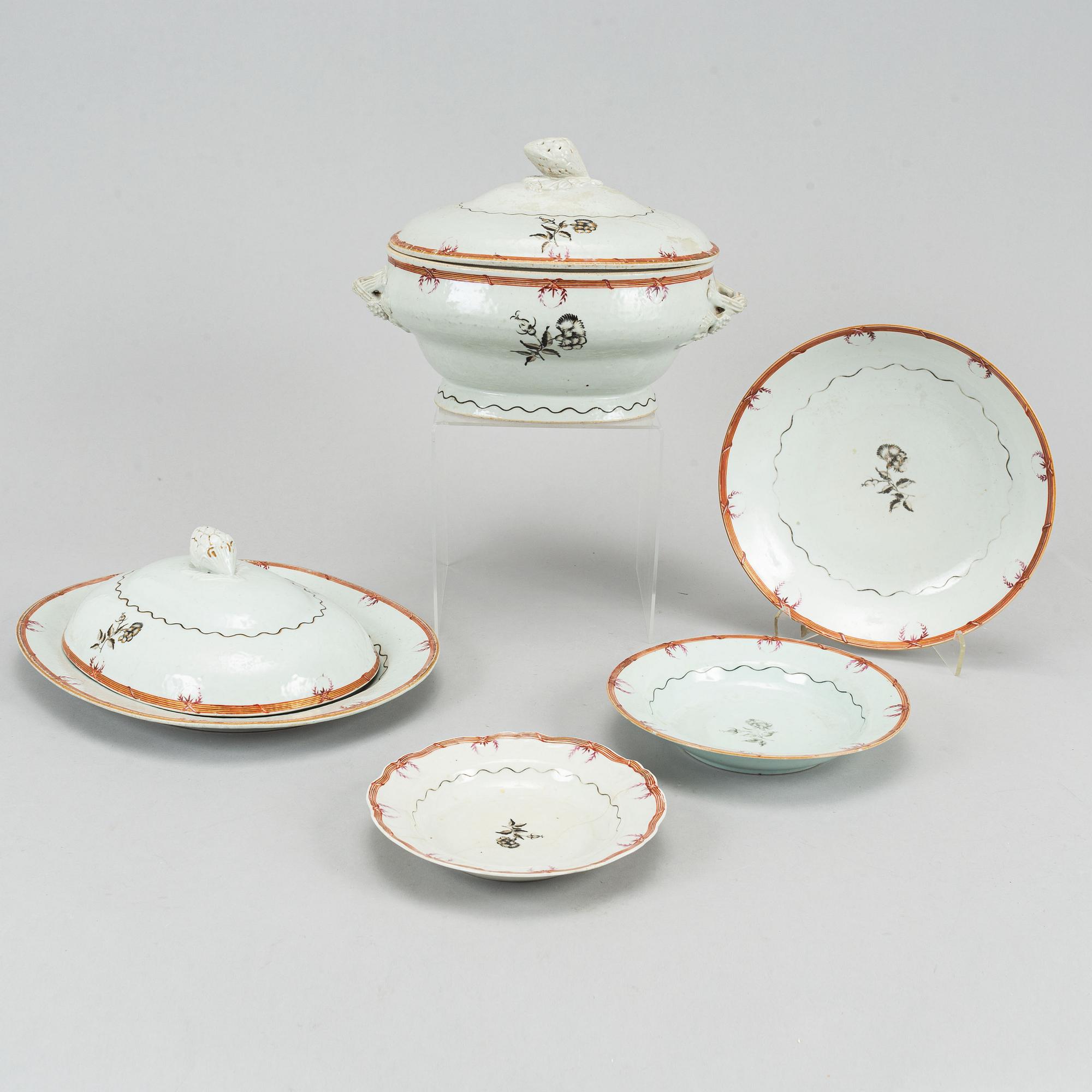 Servisdelar, 26 st, Qing dynastin, Jiaqing, ca (1796-1820).