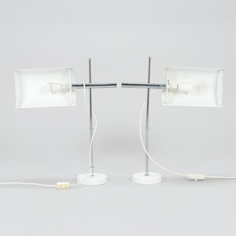 Ben af Schultén, A pair of 1970s 'BS 712' wall lights by Metallimestarit for Artek Finland.