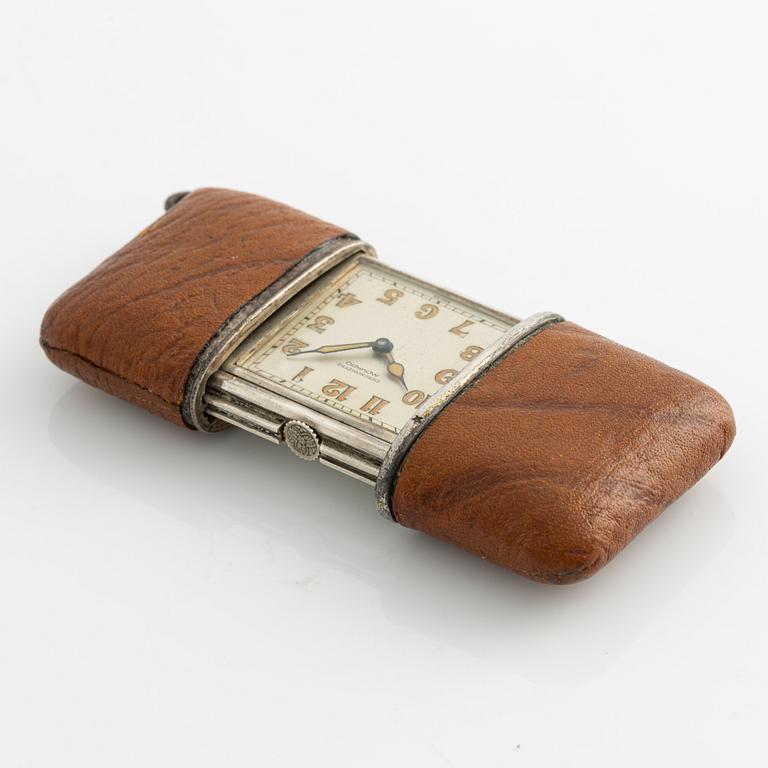 Movado, Chronometer, travel clock, 49 (72) x 33 x 13 mm.