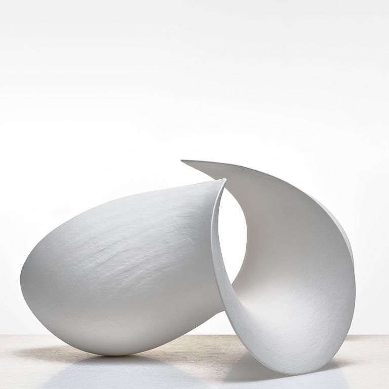 Eva Hild, a white stoneware sculpture "Skärva", Sweden 2006.